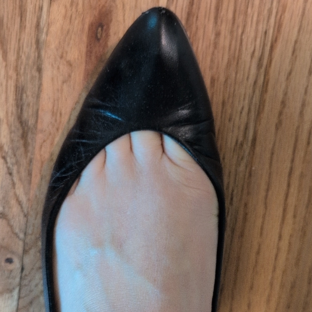 Black Leather Women's Flats - Like Le Monde Beryl